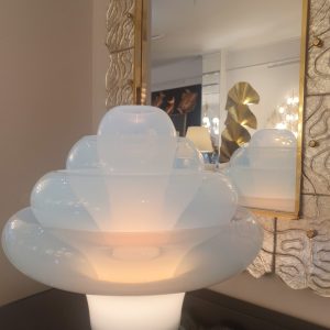Mid Century "Lotus" Table Lamp by Carlo Nason