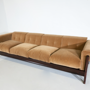 Mid-Century Four Seater Sofa by Saporiti, Italy, 1960s - New Upholstery