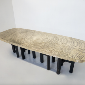 Dining Table Goutte d'Eau by Ado Chale, Bronze, Belgium - Signed