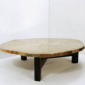 Contemporary Tree Trunk Coffee Table, Bronze