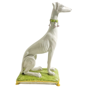 Mid-Century Ceramic Whippet Dog Sculpture, Italy, 1960s