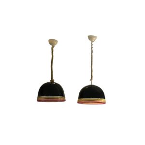 Pair of Mid-Century Murano Glass Suspension Lights by Roberto Pamio and Renato Toso