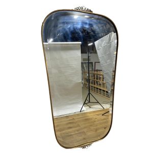 Mid Century Modern Italian Brass Mirror