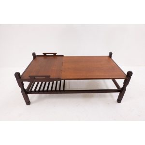 Mid Century Modern Coffee Table with Removable Tray