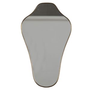 Italian Mid Century Modern Curvy Brass Mirror