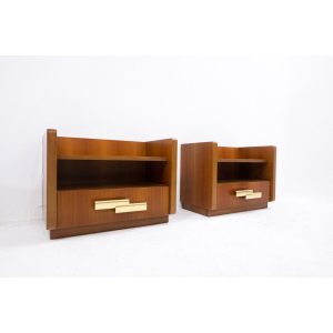 Pair of Mid Century Modern Wooden Nightstands