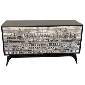 Mid Century Chest of Drawers in the Style of Fornasetti