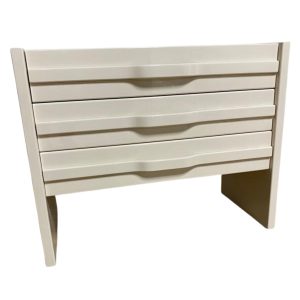 Mid Century Modern Off White Chest of Drawers