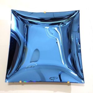 Contemporary Blue Coloured Concave Mirror