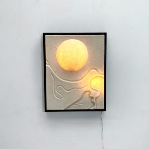 Decorative Wood & Fiberglass Wall Panel Light