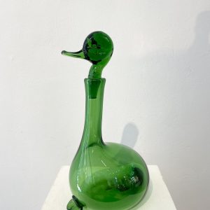 Empoli Green Glass Duck Decanter