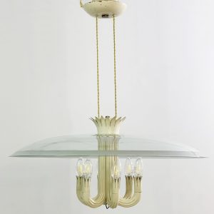 Italian Glass Chandelier by Pietro Chiesa for Fontana Arte