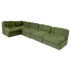 Mid Century Modern Green Modular Sofa