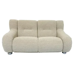 Mid Century Modern Italian Sofa in Beige Boucle