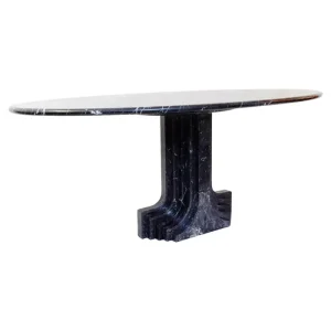 "Samo" Black Marble Dining Table by Carlo Scarpa