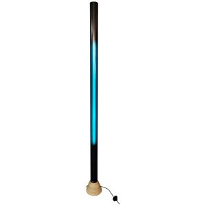 Mid Century Travertine and Plexiglass Italian Floor Lamp