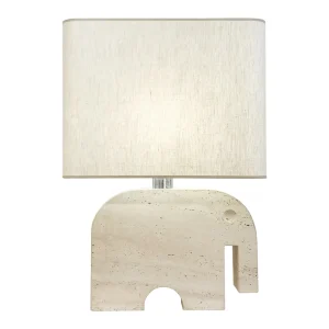 Mid Century Travertine "Elephant" Table Lamp by Fratelli Mannelli for Signa