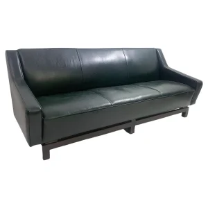 Mid Century Modern Three Seater Leather Sofa by Emiel Veranneman
