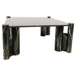 1970's Mid-Century Black Marble Coffee Table