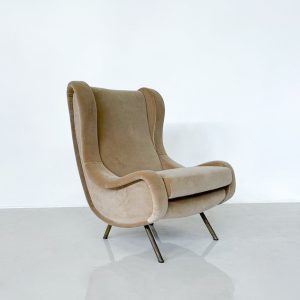 Mid-Century Modern Armchair by Marco Zanuso, Italy, 1960s - New Upholstery