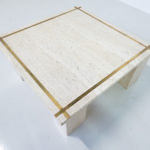 Mid-Century Modern Italian Travertine Coffee Table, 1970s