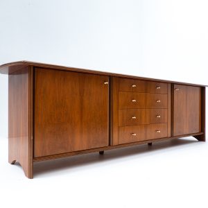 Mid Century Modern Wooden Sideboard with Drawers