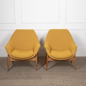Pair of Mid Century Julia Gaubek Armchairs