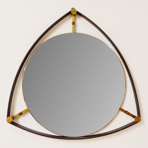 1960 Mid Century Triangle Mirror