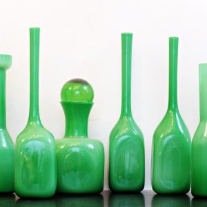 Set of Green Murano Vases