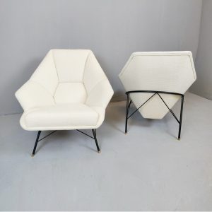 Mid Century Style Geometric Armchairs
