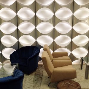 Mid-Century Aluminum Wall Lighting Panels by Claude Ferret